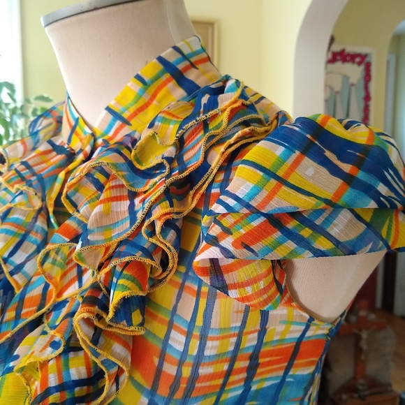 💐Super Colorful Ruffle Front Dress💐 - Picture 6 of 8